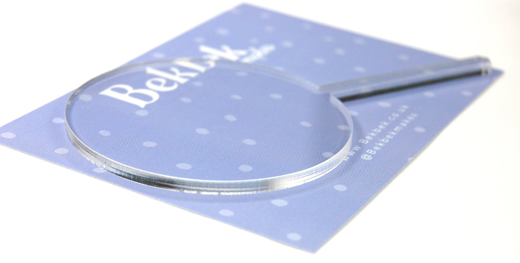 Round Cake Topper Clear Acrylic Shapes