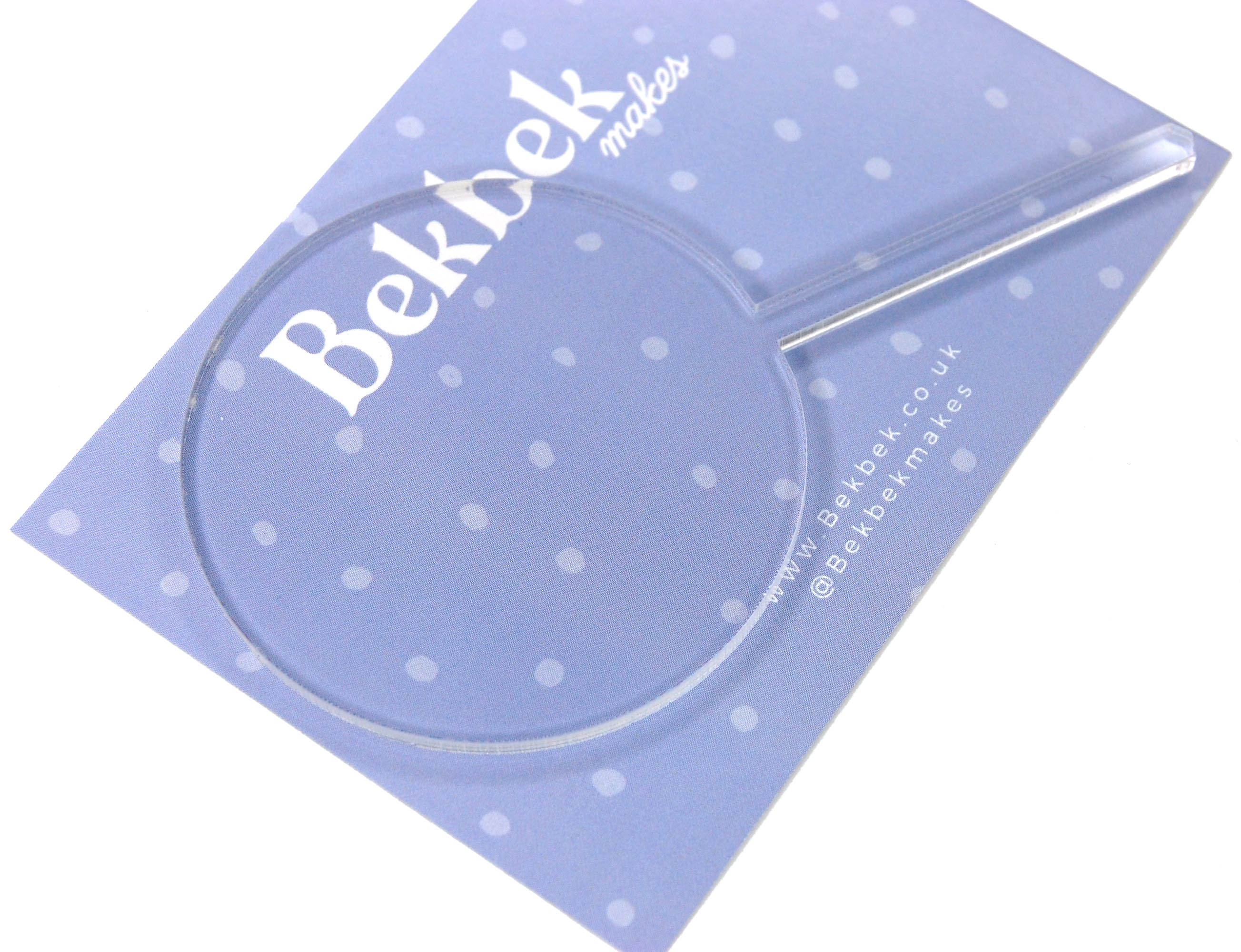 Round Cake Topper Clear Acrylic Shapes