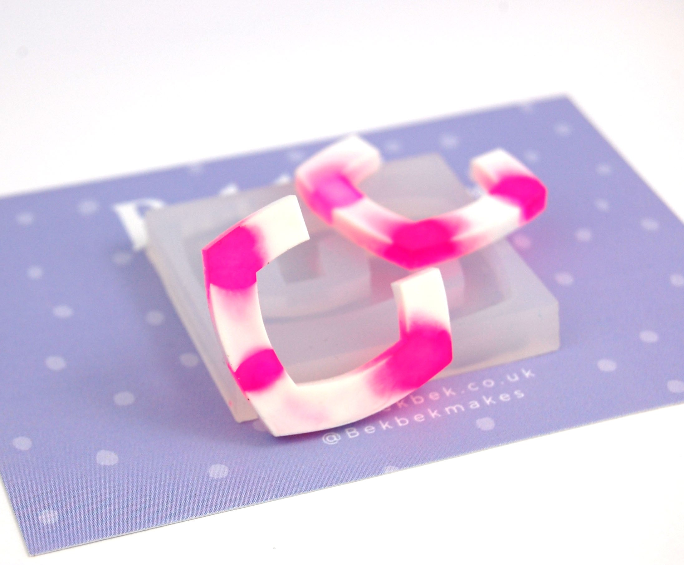 Curved Square Earrings Reusable Silicone Moulds