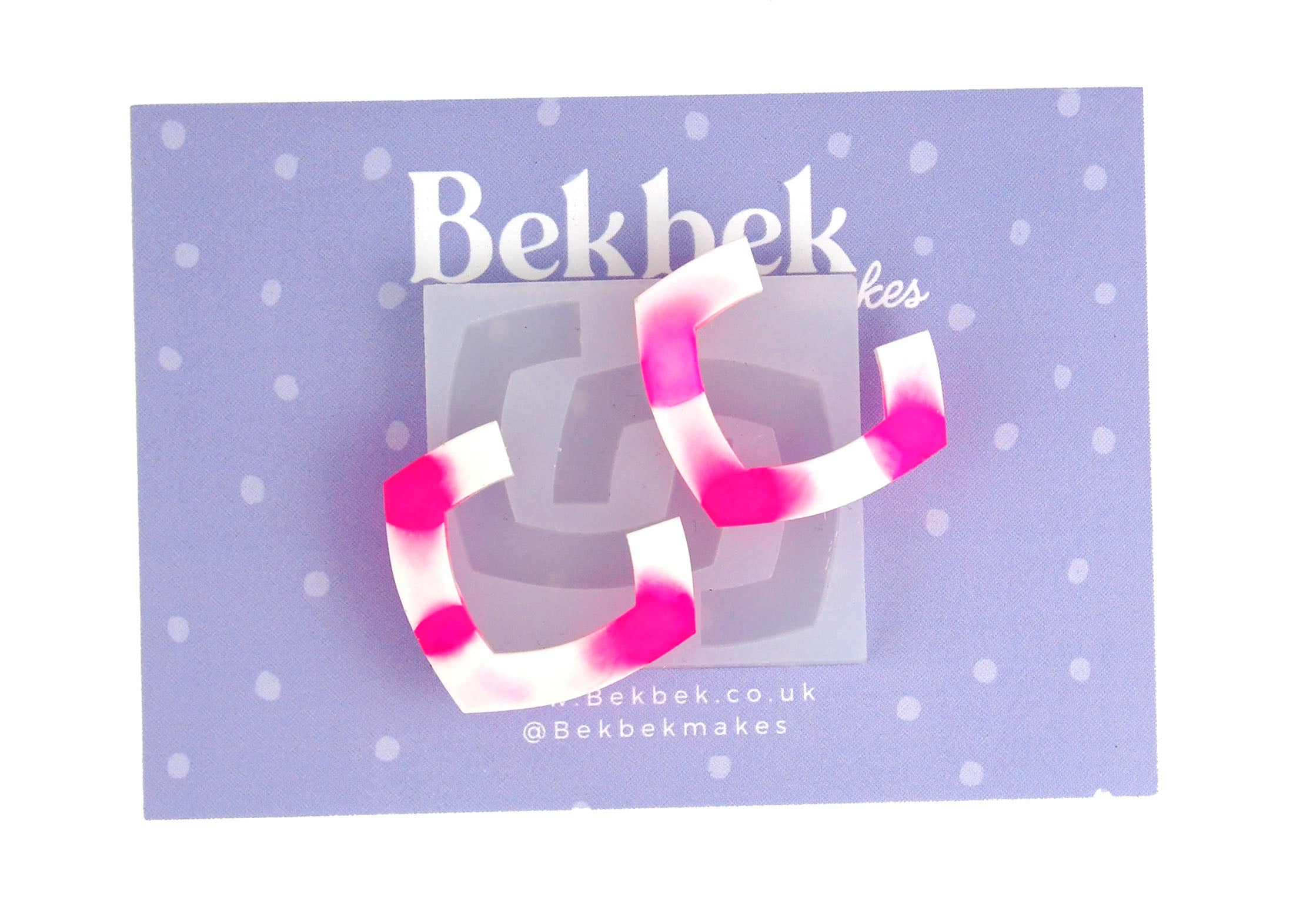 Curved Square Earrings Reusable Silicone Moulds
