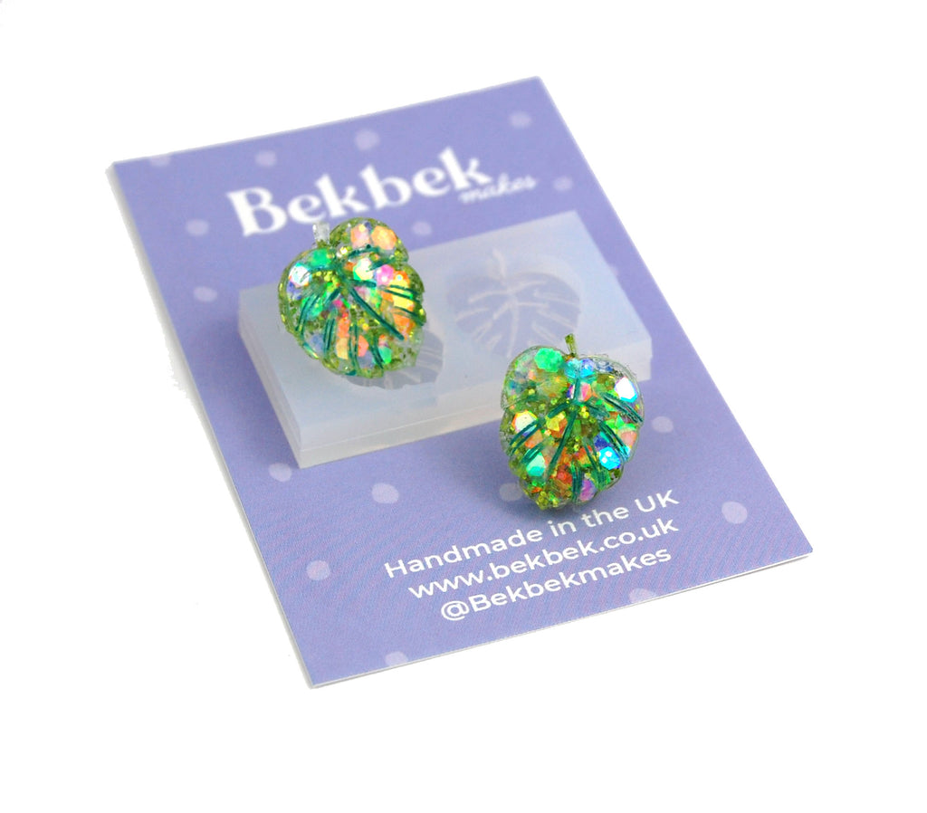 Tropical Leaf Earrings Reusable Silicone Mould