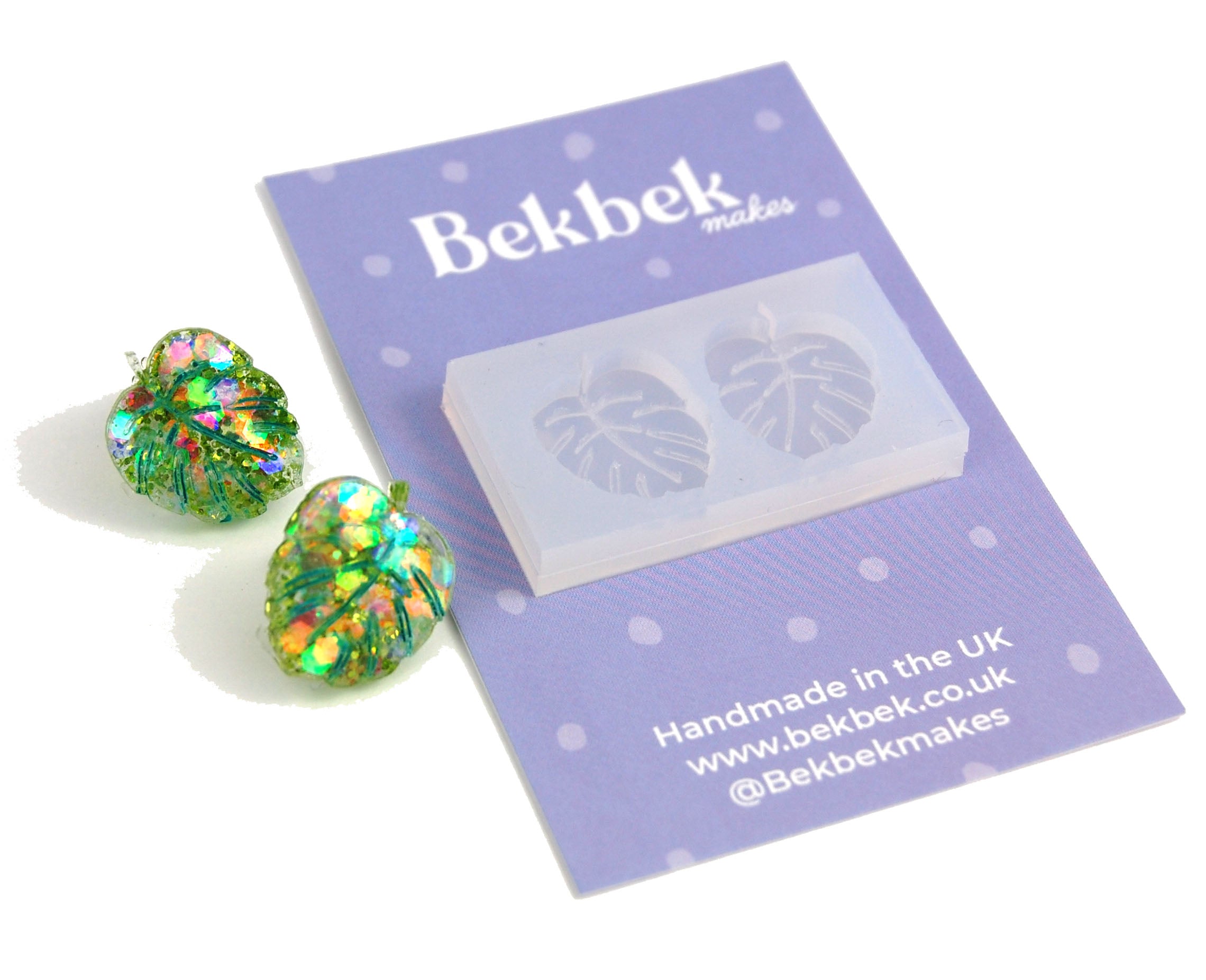 Tropical Leaf Earrings Reusable Silicone Mould