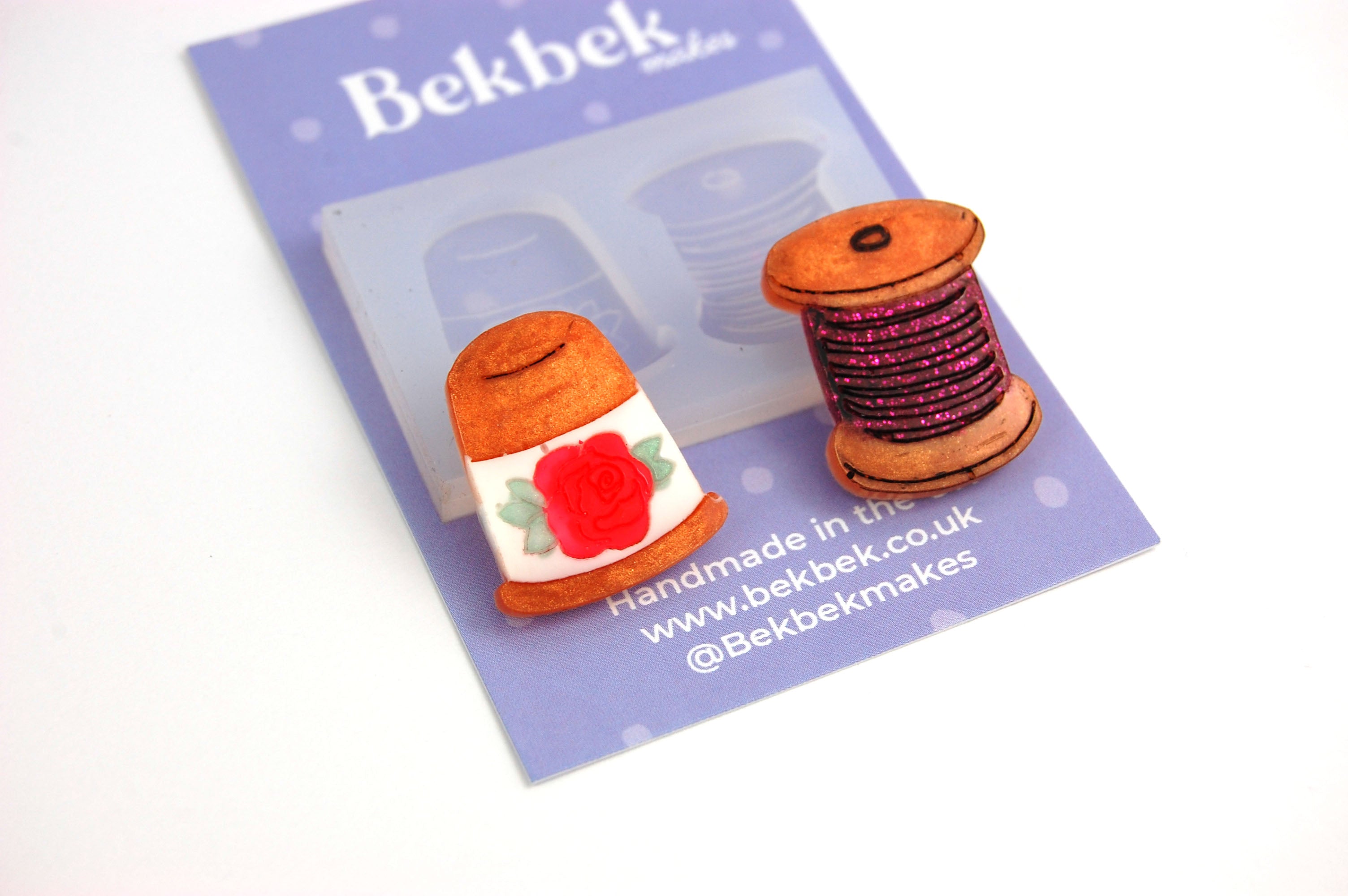Cotton Reel & Thimble Needle Minder Reusable Silicone Mould
