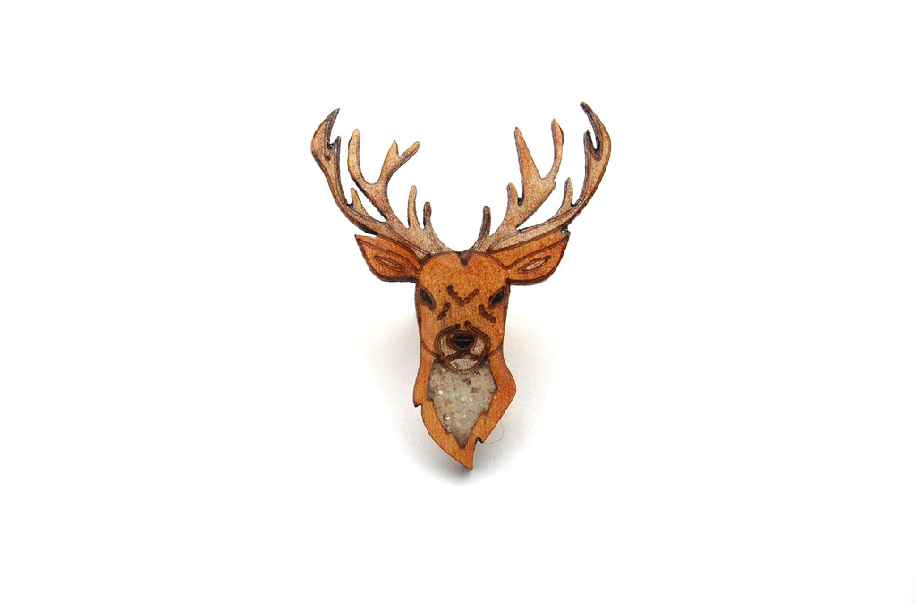 Stag Reindeer Pin Badge
