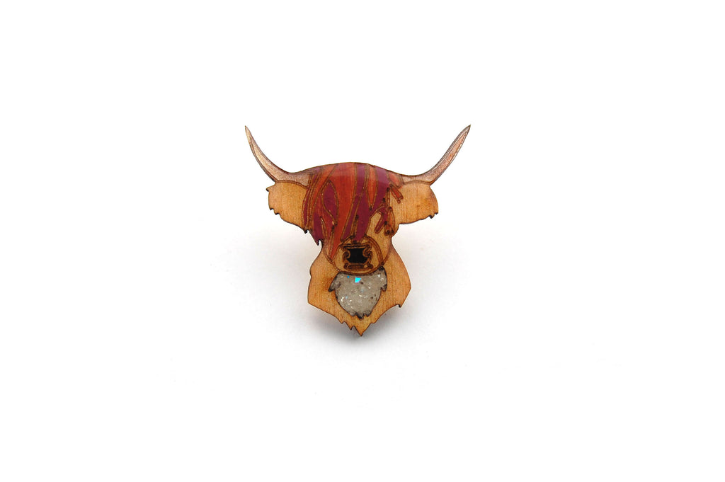 Highland Cattle Pin Badge