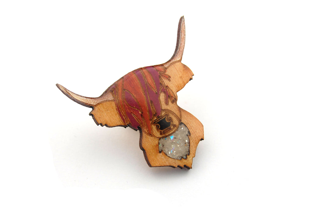 Highland Cattle Pin Badge