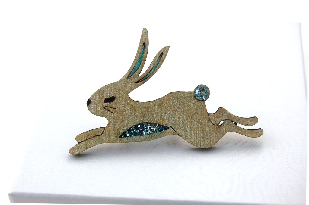 Snow Hare Pin Badge
