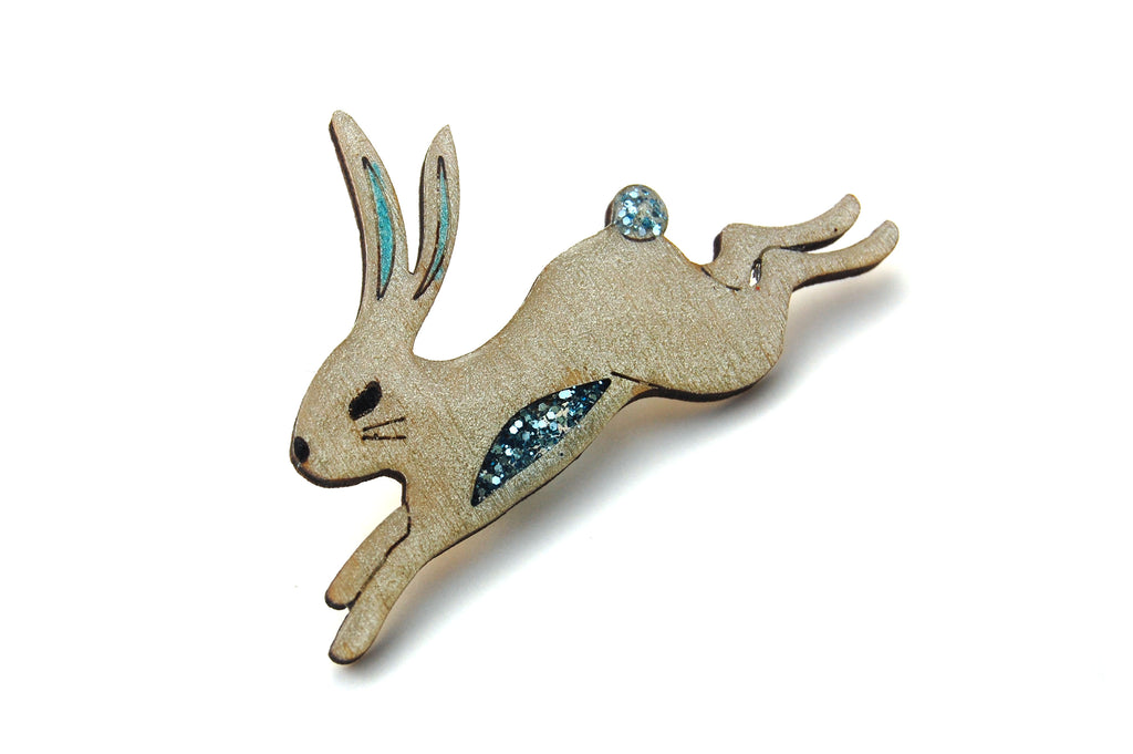 Snow Hare Pin Badge