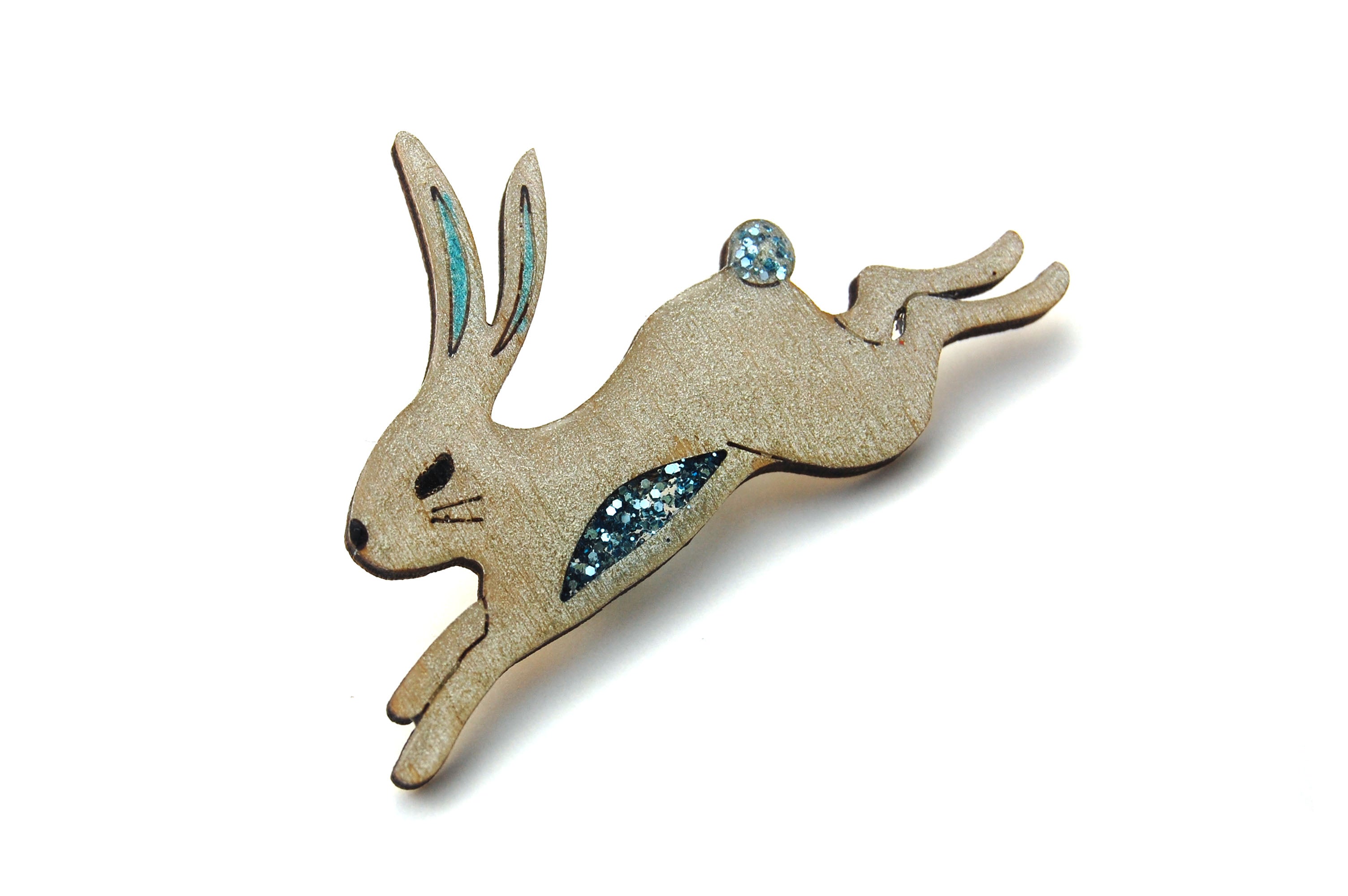 Snow Hare Pin Badge