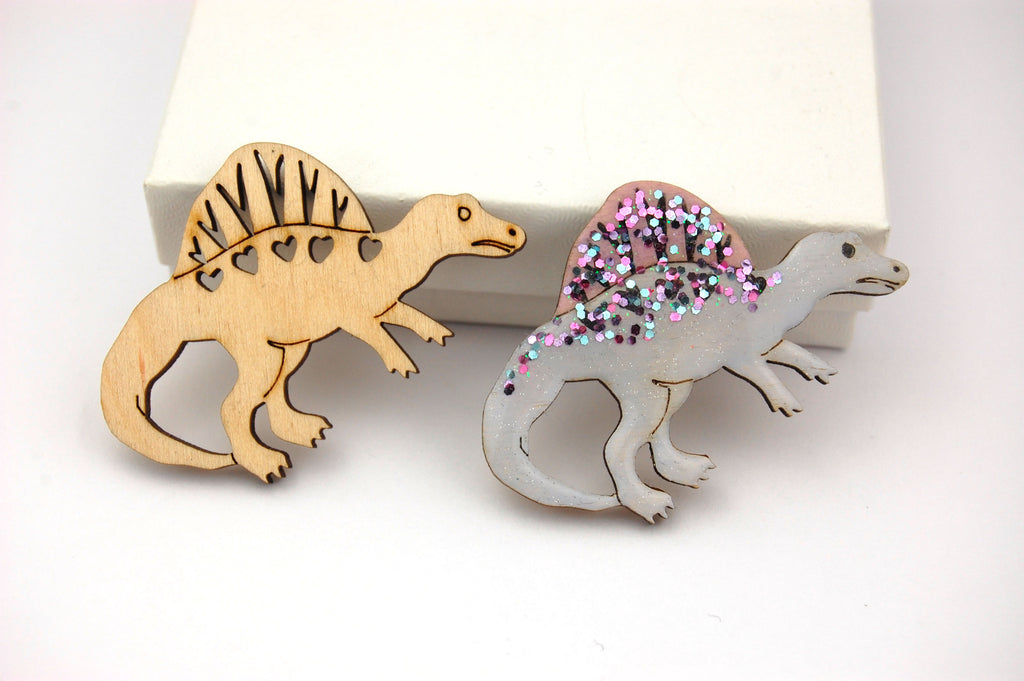 Dinosaur Wooden Shapes - 2 x Spinosaurus
