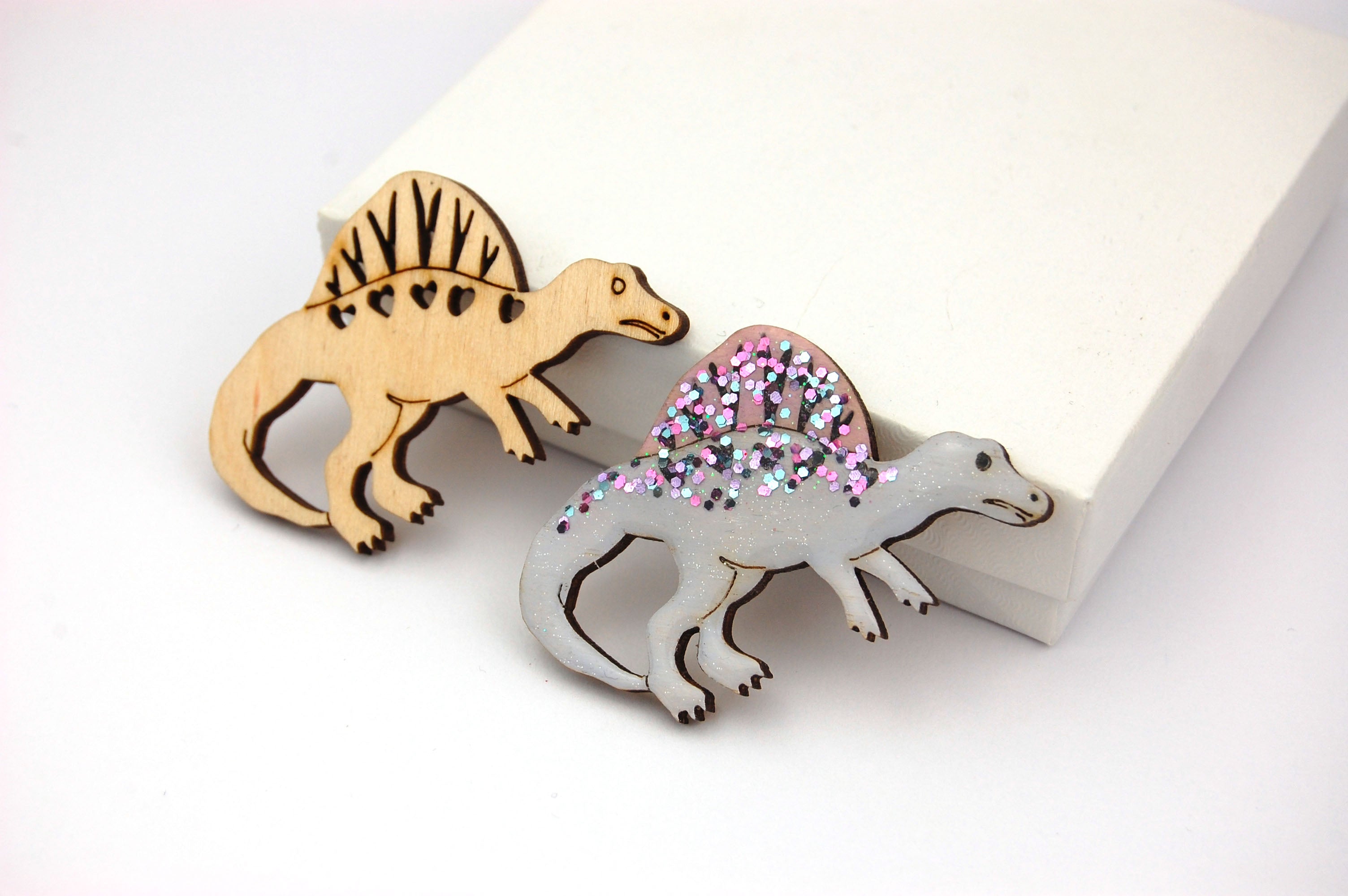 Dinosaur Wooden Shapes - 2 x Spinosaurus