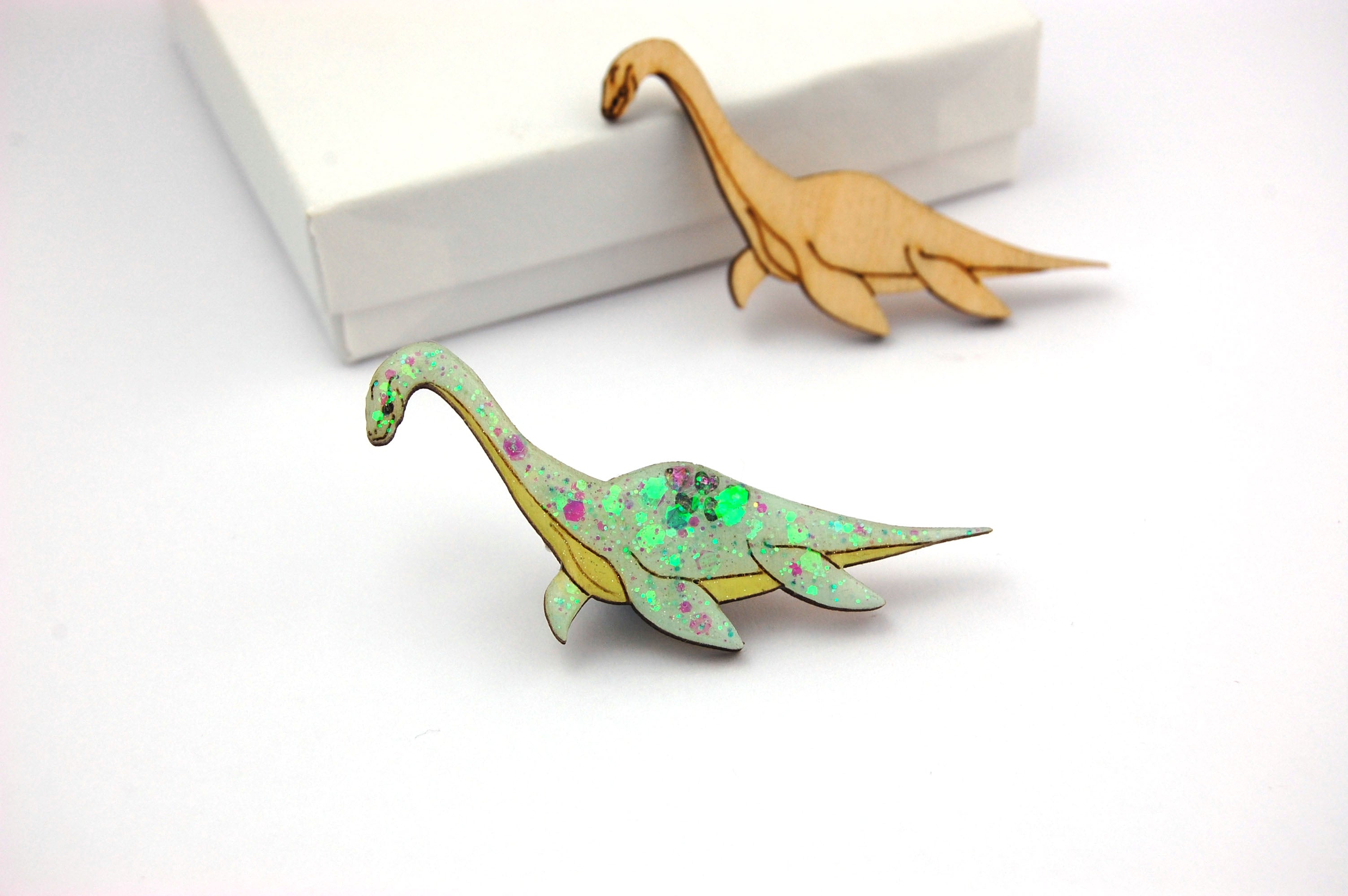 Dinosaur Wooden Shapes - 2 x Plesiosaurus