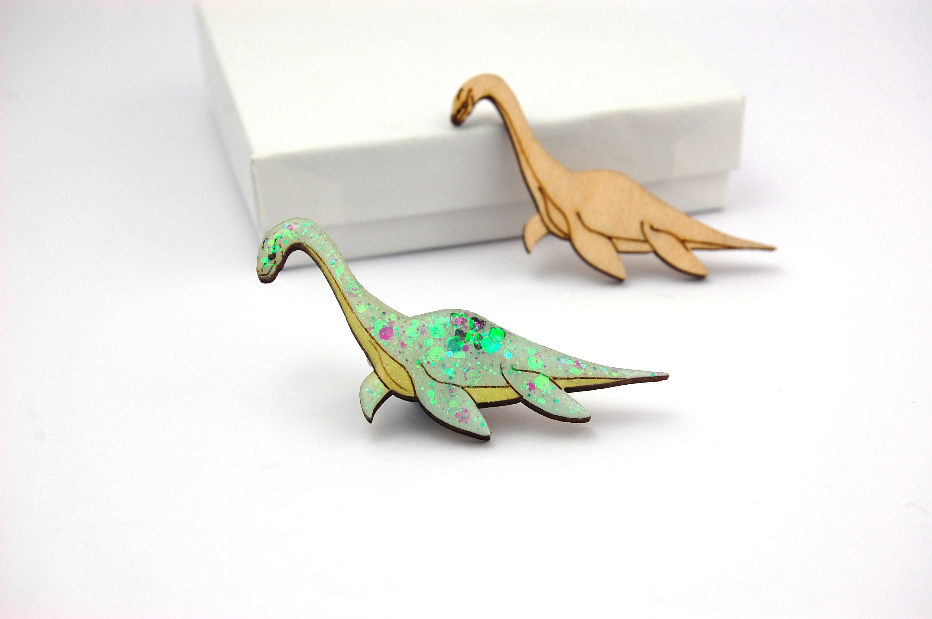 Dinosaur Wooden Shapes - 2 x Plesiosaurus