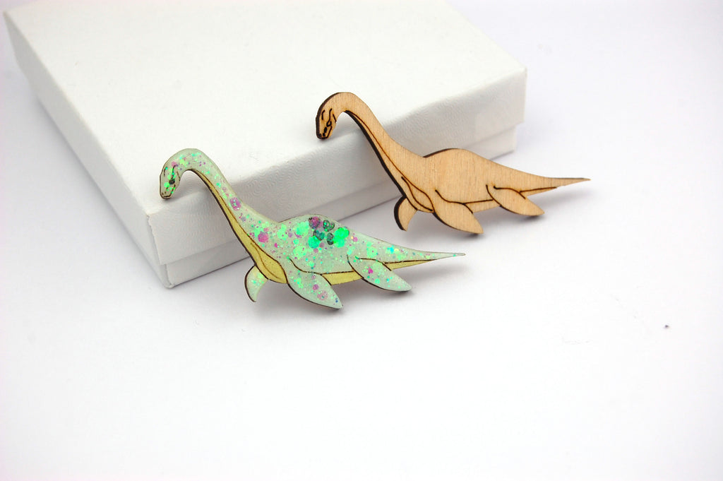 Dinosaur Wooden Shapes - 2 x Plesiosaurus