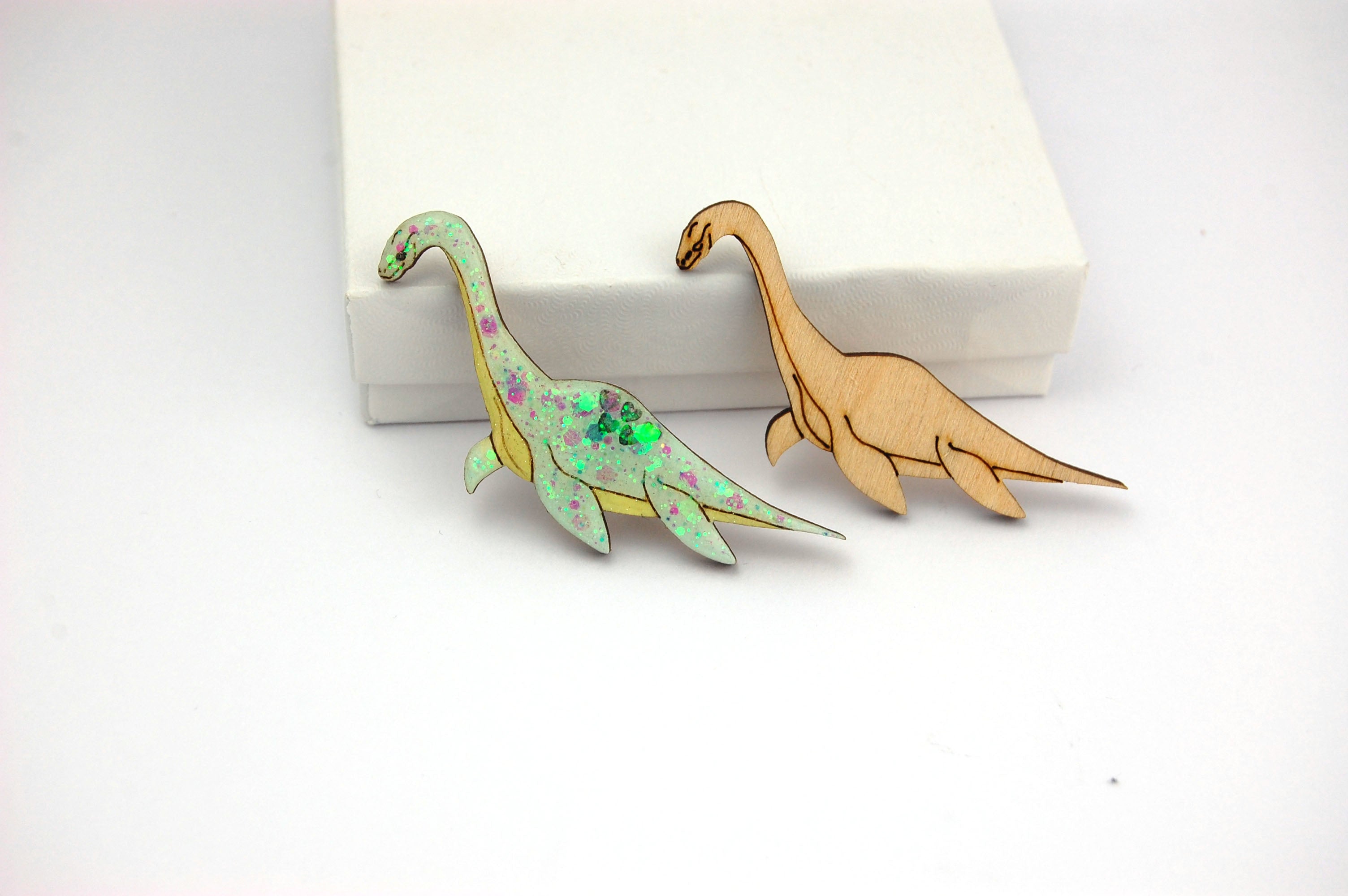 Dinosaur Wooden Shapes - 2 x Plesiosaurus