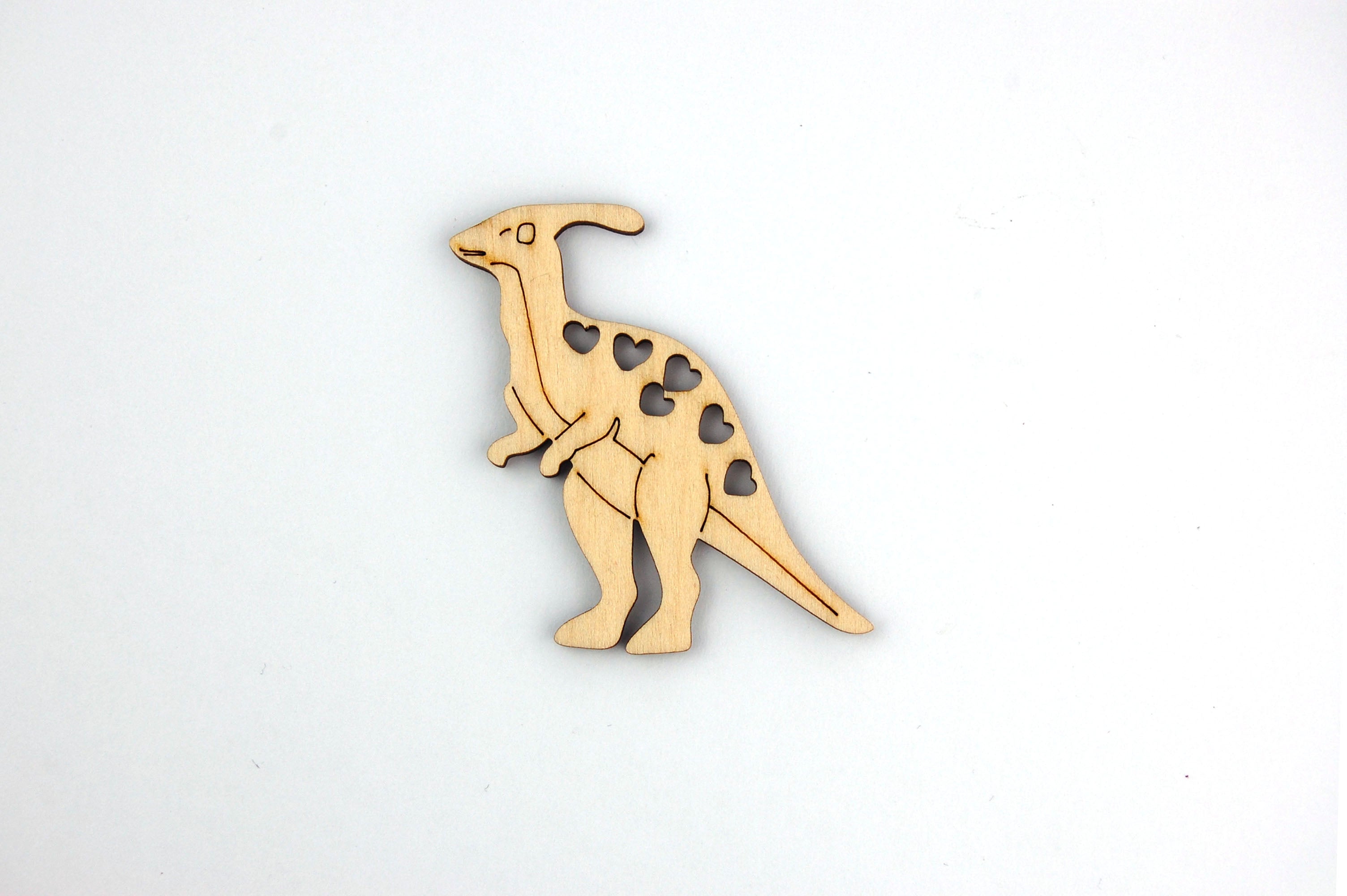 Dinosaur Wooden Shapes - 2 x Parasaurolophus