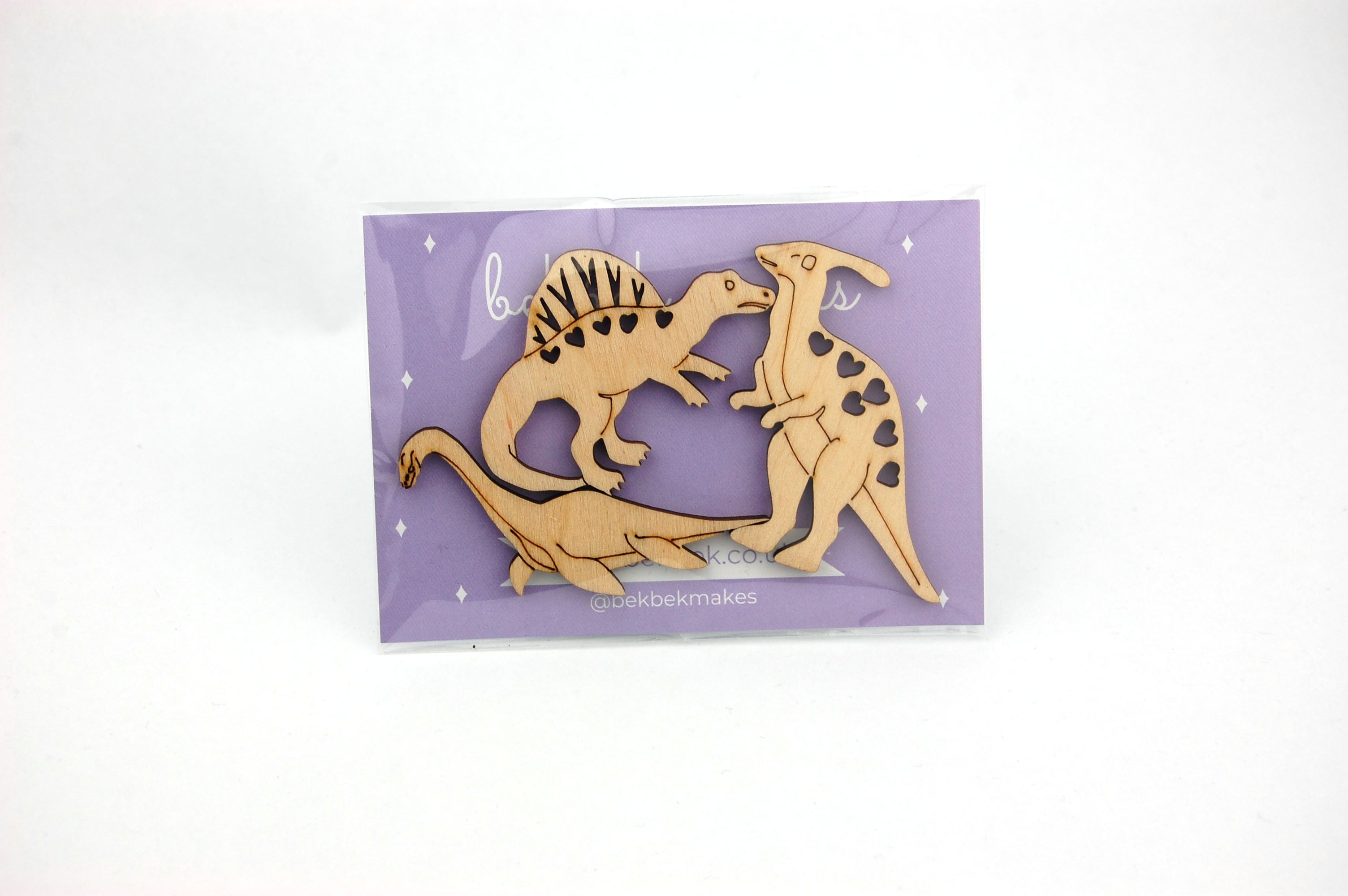 Dinosaur Wooden Shapes - 3 Dinosaurs