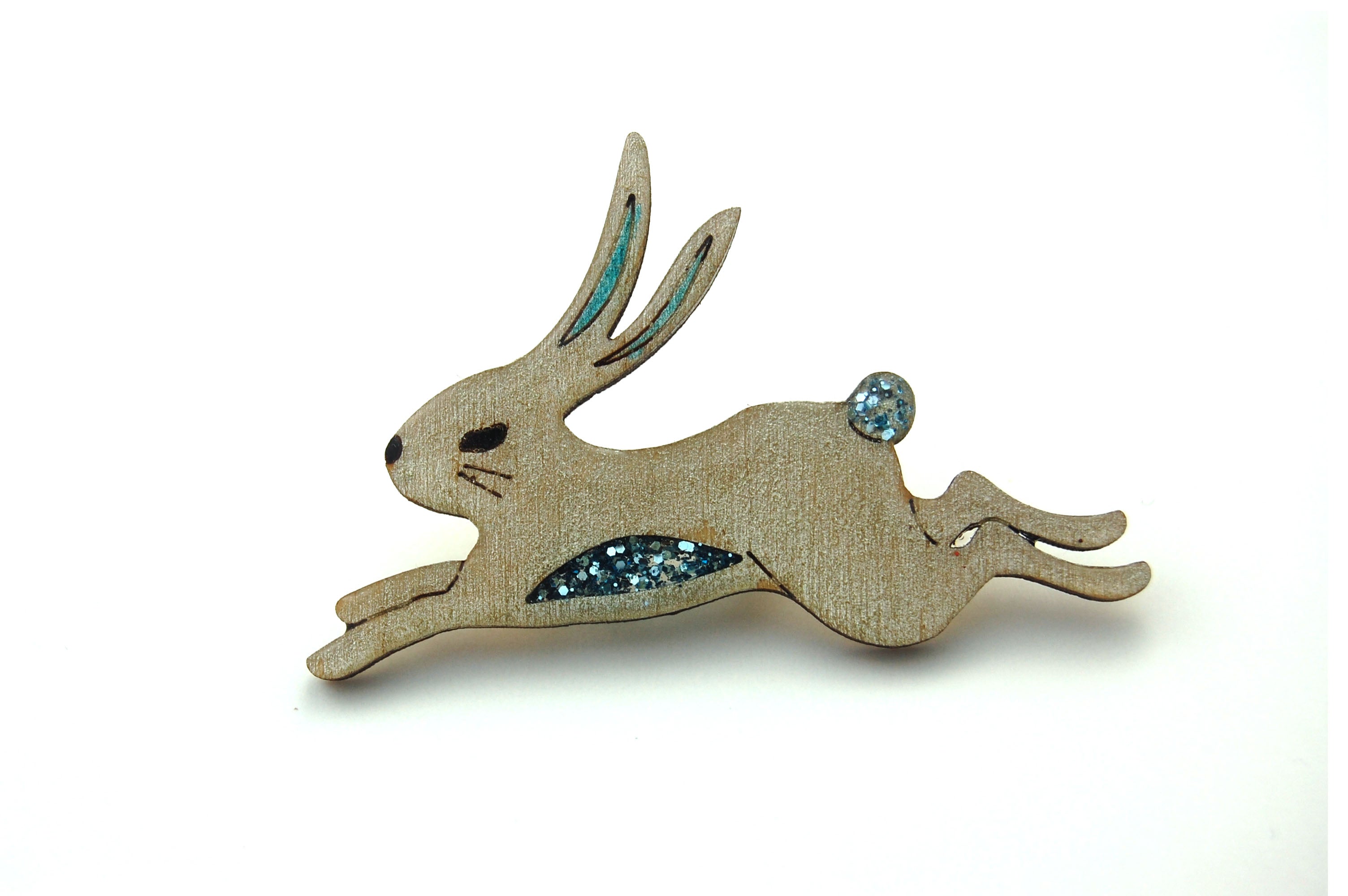 Snow Hare Pin Badge