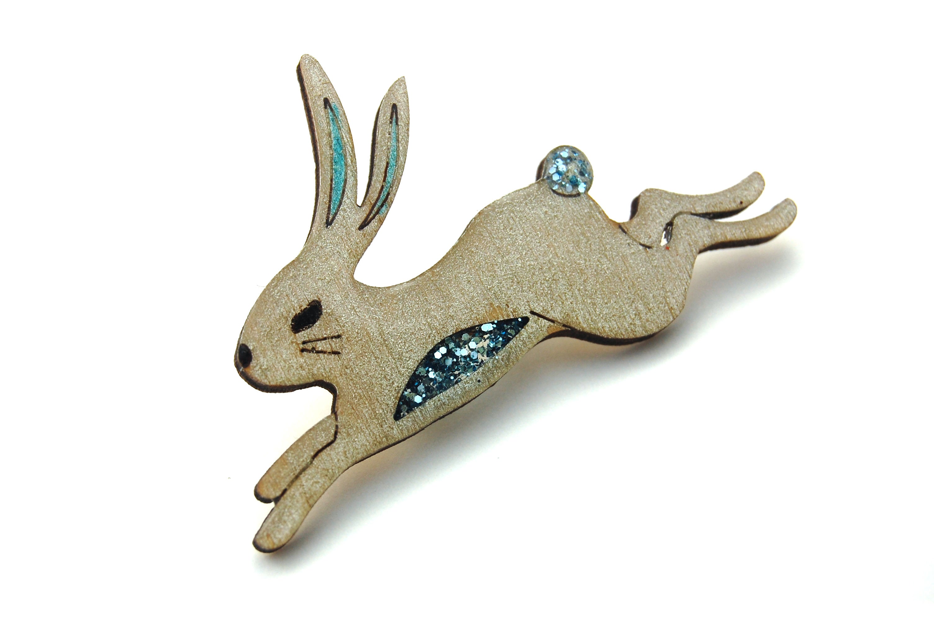 Snow Hare Pin Badge