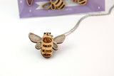 Bee Wooden Shapes x 3 (Necklace)