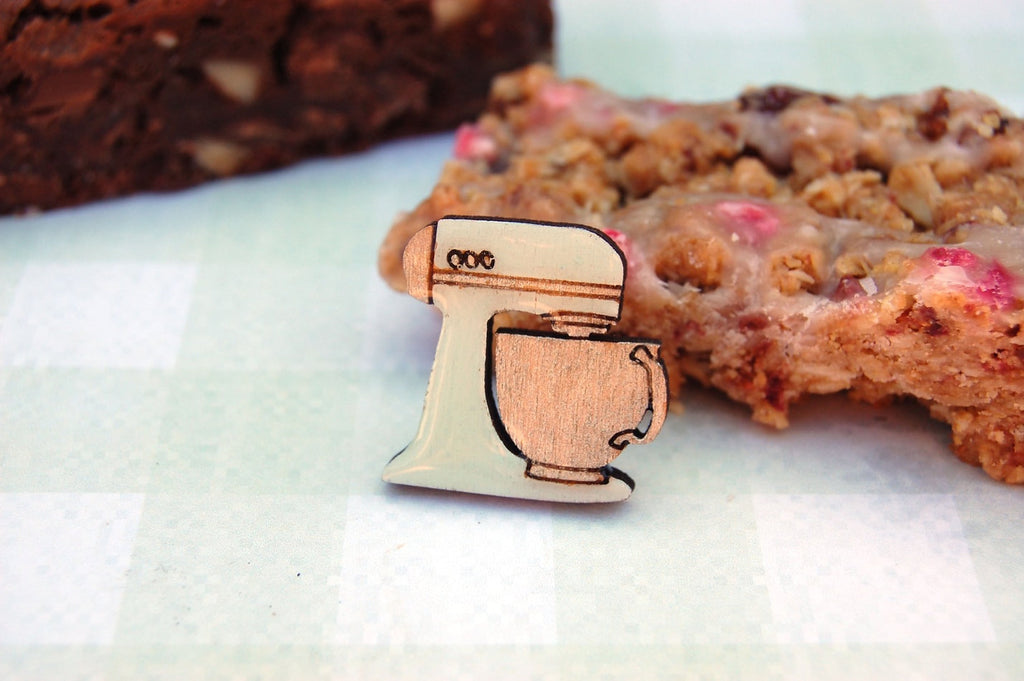 Electric Mixer Pin Badge