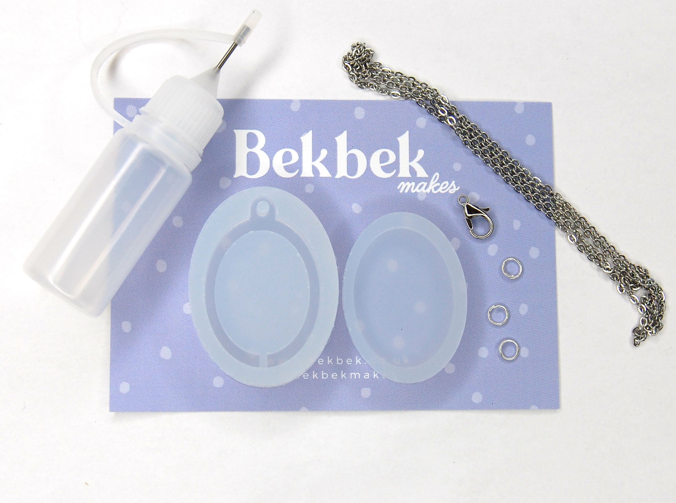 Oval Hollow Shaker Pendant Reusable Silicone Moulds